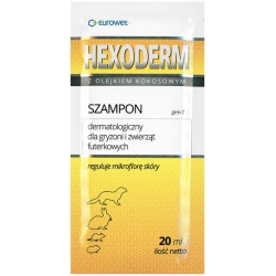 Hexoderm - szampon dermatologiczny dla gryzoni saszetka 20ml - 1 sztuka